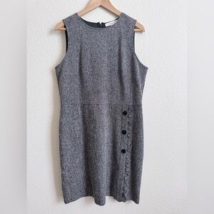 LOFT Charcoal Sleeveless Midi Dress